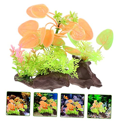 BESPORTBLE Aquatic Decoration Faux Plants Realistic Artificial Aquarium Plants Fish Tank Greenery Small Substrate Desktop Aquarium Grass Plants for Aquarium Underwater Grass Models Plastic