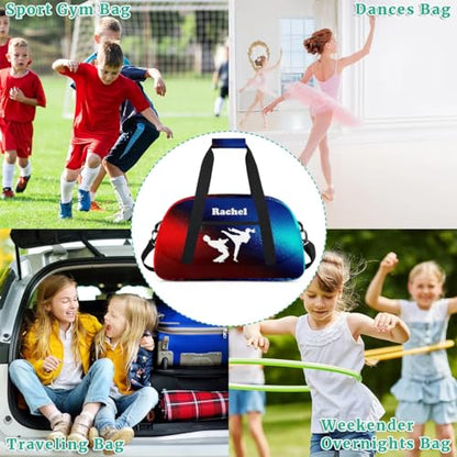 Personalized Martial Art Bag Duffel Bag for Girls, Custom Taekwondo Karate Bag Overnight Bags for Travel Weekender Practice White Battle - color: Option 2