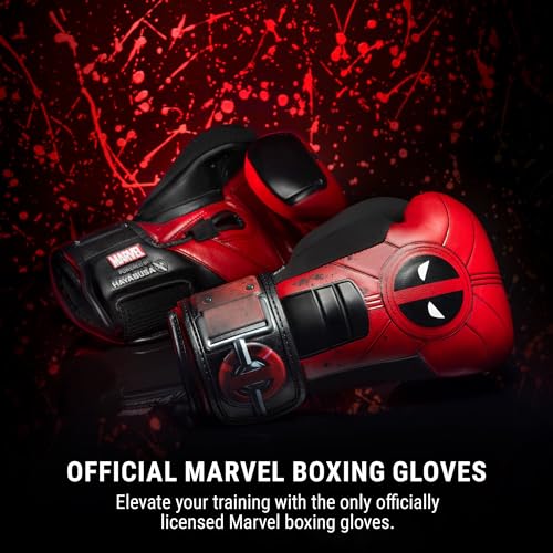 Hayabusa Marvel Hero Elite Boxing Gloves for Men and Women - color: Deadpool, size: 10oz