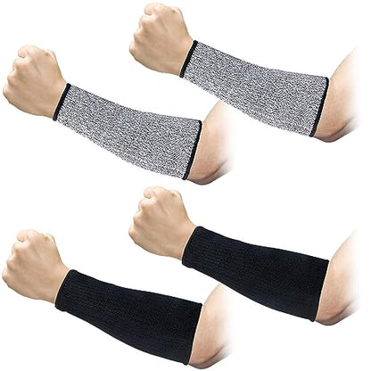 REDANHA Arm Protection Sleeves Level 5 Protection Cut Burn Resistant Sleeve Anti Abrasion Forearm Cover Protector - color: Black, Grey