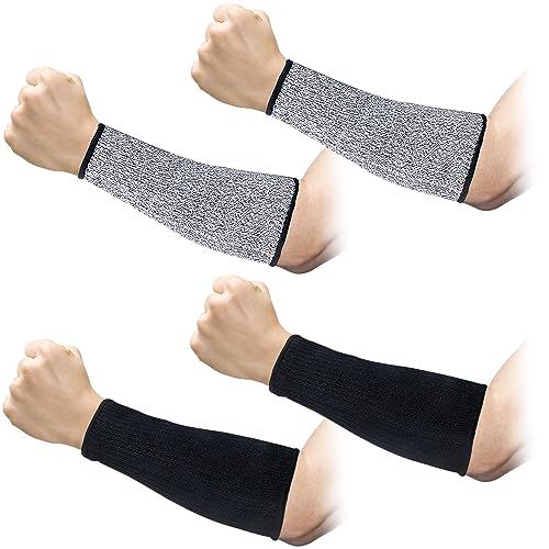 REDANHA Arm Protection Sleeves Level 5 Protection Cut Burn Resistant Sleeve Anti Abrasion Forearm Cover Protector - color: Black, Grey