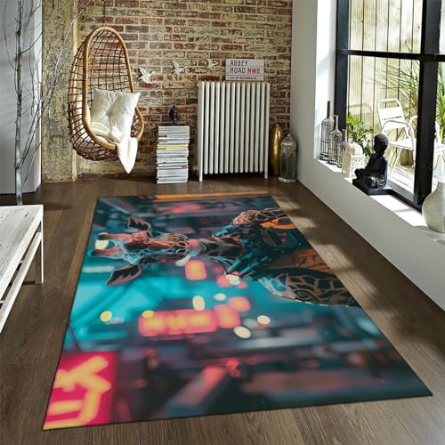 Sci-Fi Theme Style Area Rugs Sika Deer Rugs for Girls Bedroom Bathroom Living Room Machine Washable Non Slip Carpets Floor Large Rug 80x120cm - size: 2'7" x 4'