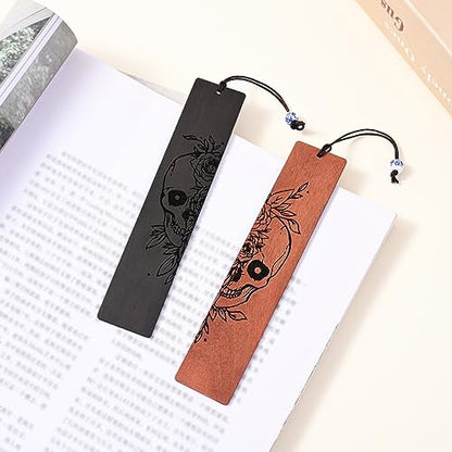 Horror Bookmark, Cool Halloween Bookmarks Skull Gothic Bookmarks for Adult Horror Gifts (Skull) - style: Skull