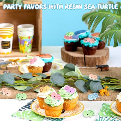 122PCS Luminous Mini Resin Turtles 8 Color Tiny Turtle Figurines Bulk | 8 Color Miniature Turtles Animals Glow in The Dark, Micro Ocean Garden Landscape, Aquarium, Dollhouse DIY - style: MiniTurtle 122PCS