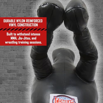 Combat Sports Legged Grappling Dummy – 35 to 140 lb Nylon Training Partner for MMA, Jiu-Jitsu, Wrestling, Takedowns, Throws, Submissions & Striking - size: New, 90 lbs