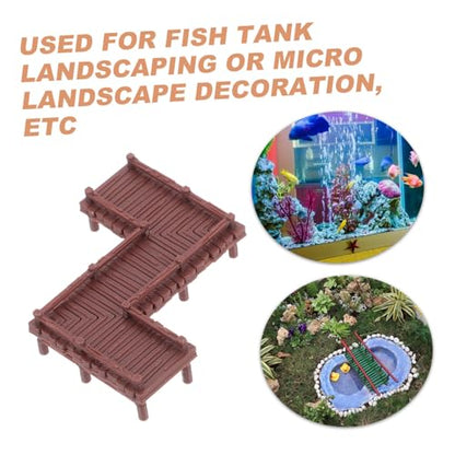 Abaodam Miniature Bridge Model for Garden Aquarium Decorations DIY Mini House Bridge Asian Landscape Accessory
