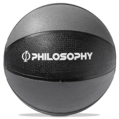 Philosophy Gym Medicine Ball - Weighted Fitness Non-Slip Ball - style: 6 LB
