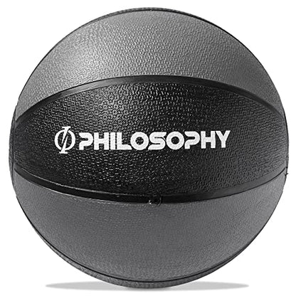 Philosophy Gym Medicine Ball - Weighted Fitness Non-Slip Ball - style: 6 LB
