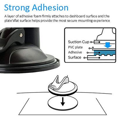 80mm Adhesive disc for Suction Cups with adhesive - for Suction Shower Holder, Suction Mirror, Suction Hook, Car Dashboard, Bathroom & Kitchen, 3.15" Wide Diameter 2 Pcs (White)