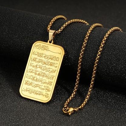 WETMT Allah Necklace for Men Women Gold Allah Muslim Pendant Necklace Silver Islam Arabic Eid Ramadan Necklace Trendy Elegant Jewelry Accessories - color: gold
