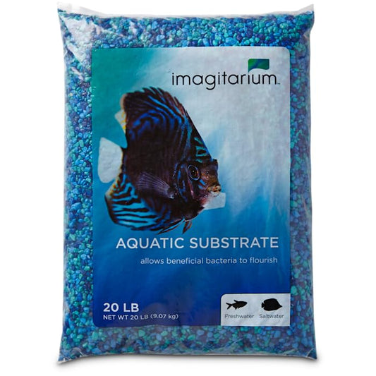 imagitarium by Petco Aquarium Gravel Substrate, Blue Jean, 20 lbs. - size: 20 Pound (Pack of 1)