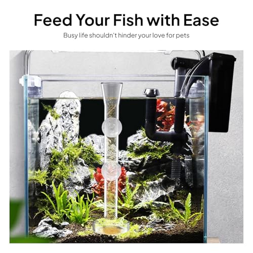 Aquarium Feeder Tube Multiuse Easy Installation Clear Feeding Tube Shrimp Feeder for Reptiles Turtle Home, 45cm