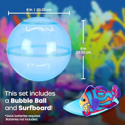 zhuzhu Aquarium Bubble Ball & Surf Board with Mandarin Fish