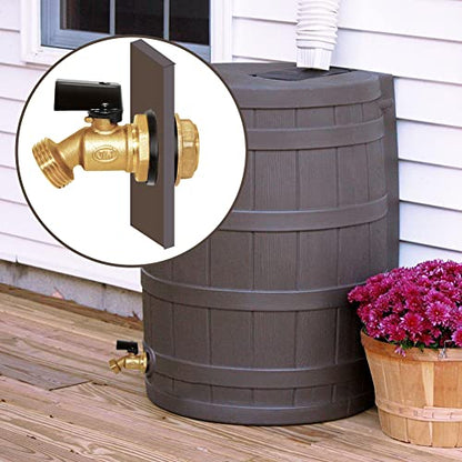 Joywayus Brass Water Container/Rain Barrel Spigot 3/4" Threaded | Quarter Turn Ball Valve, Bulkhead Fitting, Garden Hose Thread Connection - style: Style 1