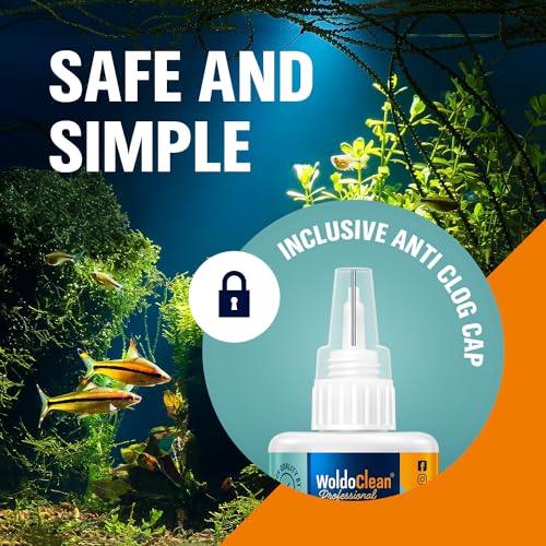 WoldoClean Aquarium Super Glue Gel 50g Fish Safe - Coral, Moss & Plants | Reef Adhesive for Aquascaping, Rocks & Driftwood, Freshwater & Saltwater
