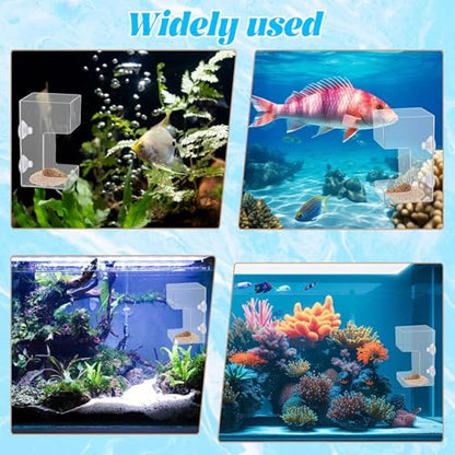 Transparents Fish Food Dispenser Rings Nonslip Aquariums Feeders Rings Essential Fish Feeding Supply Slow Sinking Food Feeders - color: square1