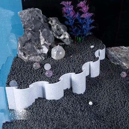 Aquarium Substrate Divider Fish Tank Sand Screen Substrate Fence | Water Plant Fish Tank Bottom Fence, Separate Gravel in Aquarium or Terrarium - color: Style B
