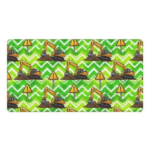 Waterproof Extended Mouse Pad Excavator Cute Construction, Keyboard Mouse Mat Anti Slip Base Desktop - color: Pattern (151), size: 29.5L x 15.8W inches
