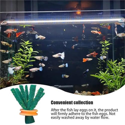 Fish Spawning Mops 20 PCS Safety Fish Breeding Slate Spawning Mop Egg Collector Wear-Resistant Bed for Aquarium Fry Hiding Decorations