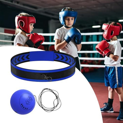 Boxing Reflex Ball Multifunctional Fun Effective Reaction Training | Kids Beginners Punching Headband for Adults Enthusiasts Families Friends Amateurs Lovers Fun Sports Activities - color: Blue ball