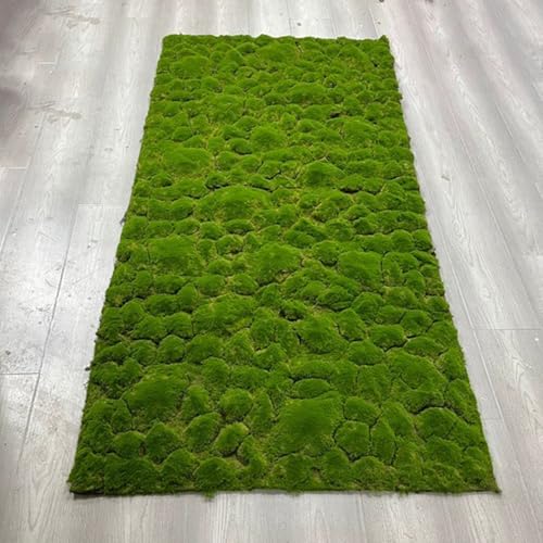 Simulation Artificial Moss Mat 39x39in, Fake Moss Wall DIY Artificial Moss Mat Carpet for Balcony Terrace Decoration Window Display Decoration - color: Green-a