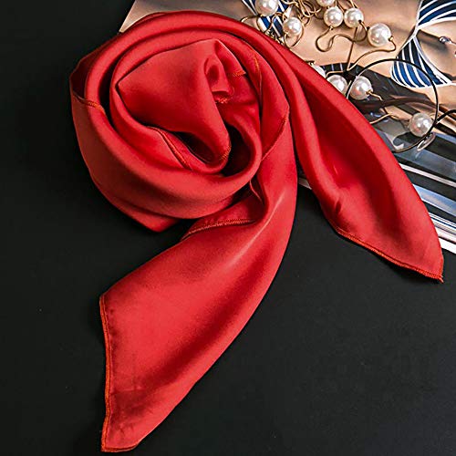 Glamorstar Satin Neck Scarf 6 Packs Square Handkerchief for Women - color: 6 Packs - Red