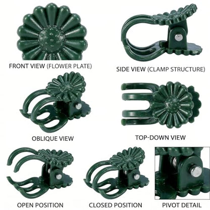 Plant Clips 50 Pcs, Orchid Support Clips, Flower Vine Garden Clips for Climbing Plants