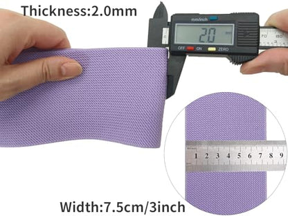 Lavender Knit Elastic Band 3 inch 5 Yards Double-Side Twill Woven Elastic Heavy Stretch Elastic Spool for Sewing Pants Waistband, Wigs, Skirts, Craft DIY Projects (#33) - color: Lavender #33