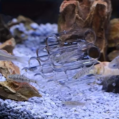 Aquatic Aquarium Breeding Cave Crystal Acrylic Shrimp Fish Shelter Spawning Tube Shrimp Habitat Ornament Hiding Cave Decorations Hideaway Pipe