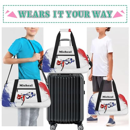 Personalized Martial Art Bag Duffel Bag for Girls, Custom Taekwondo Karate Bag Overnight Bags for Travel Weekender Practice Battle(1) - color: Option 9