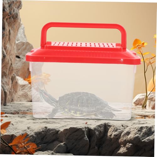 BESPORTBLE Portable Fish Tank Handheld Turtle Box for and Pets Lightweight Leakproof Transport Container for Outdoor Adventures and Travel