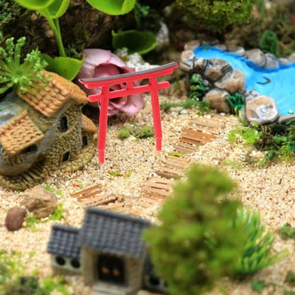 PRETYZOOM 4 Pcs Aquarium Torii Sculpture Fish Tank Ornament Japanese Style Gate for Aquarium Crafts Garden Landscape Decoration Fish Tank DIY Decor Miniature Landscape Accessory