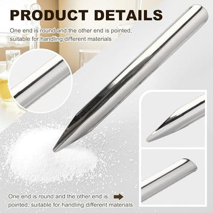 TUNQISM 6pcs 6-inch Laboratory Spatula, Stainless Steel Laboratory Shovel, Round Pointed Spatula, Laboratory Curved Metal Head Spoon, Used for scooping and transferring Mixed Powder