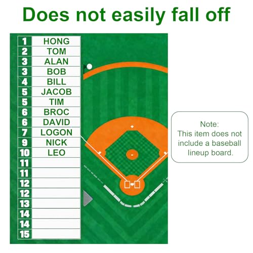 40pcs Magnetic Baseball Lineup Boards with 2 Pens, 2.32x0.51in/5.9x1.3cm Baseball Game Magnetic Strips Cards Reusable Dry Erase Magnets for Softball Coaching Clipboard Dugout Board Accessories