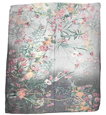 Xyueanlo Scarfs for Women Lightweight Scarves Fashion Print Floral Pattern Scarf Shawls - color: F-gray