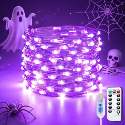 JMEXSUSS USB 100 LED Purple Fairy Lights Plug in - color: Purple, size: 100 LED