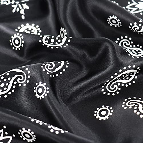 vimate 35" Square Silk Like Head Scarf - Women's Fashion Satin Scarf Bandana for Hair Wrapping at Night. - color: F#. Style--66
