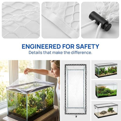 Turtle Tank Escape net Mini Fish Tank Round Fish Tank Decorative Fish net DIY Aquarium Sports Game Pouch