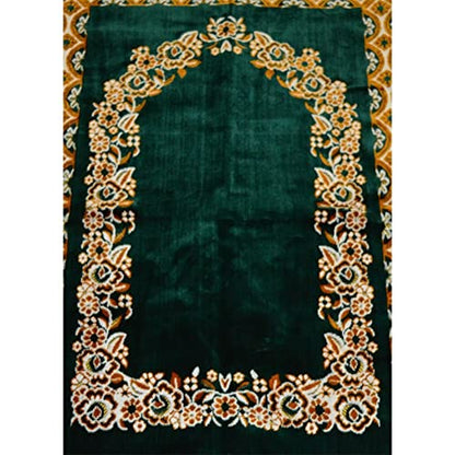 Prayer Rug Carpet Islamic Muslim Salah Meditation Mat Turkish Portable Green
