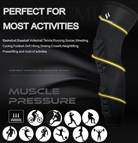 Knee Calf Padded 2 Pack Compression Leg Sleeve Shin Protective Support - size: Small