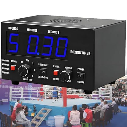 Gym Interval Workout Timer,Professional Interval Boxing Timer,with Led Display,30s-10min Training & 0/30/60s Rest Time,for Gym,MMA,Boxing,Martial Arts Workouts Blue - color: Blue
