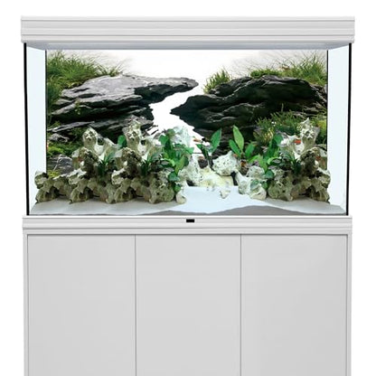 AWERT 24x16 inches Viewing Stone Fish Tank Background River Bed & Lake Aquarium Background Seaweed Aquarium Vinyl Background - size: 24x16in/60x40cm