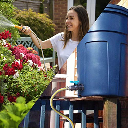 Rain Barrel Spigot PVC Faucet Kit Water Diverter Kit with Bulkhead Fitting, Ball Valve, Garden Hose Barb(12.5mm) Adapter, Pipe Clamps, Thread Tape, Hole Saw(for 12.5mm ID Hose) - size: For 12.5mm ID hose
