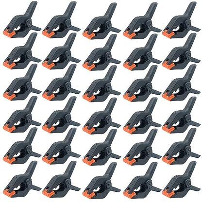 Spring Clamps,30 Pack 3.5in Professional Plastic Heavy Duty Spring Clips for Crafts, Backdrop Clips Clamps for Backdrop Stand,Photography Studios,Woodworking,Home Improvement - style: 30 Pack 3.5in
