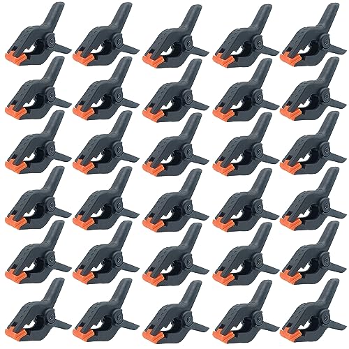 Spring Clamps,30 Pack 3.5in Professional Plastic Heavy Duty Spring Clips for Crafts, Backdrop Clips Clamps for Backdrop Stand,Photography Studios,Woodworking,Home Improvement - style: 30 Pack 3.5in