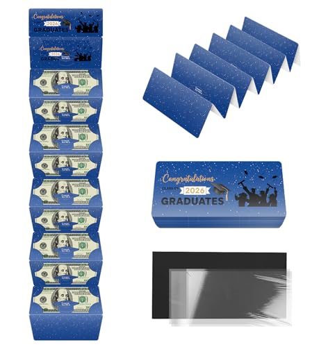 ysmile 2026 Graduation Envelope for Cash Gift Money Holder with Greeting Card, Designed for High School College Grad Congrat - Blue - color: Blue Envelope (Pack of 1)