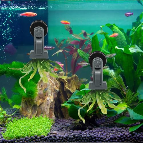 2Pcs Goldfish Feeder, Saltwater Aquarium Accessories Supplies Algae Magnet Seaweed Feeder Aquarium Magnetic Clips, Fish Tank Feeding Ring Suitable for Aquatic Pets - color: 2Pcs