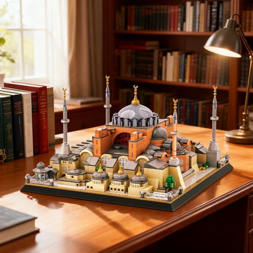 Hagia Sophia 대성당 빌딩 블록 장난감 랜드마크 건축 모델 키트 성인 청소년 및 수집가용 디스플레이 선물 세트 - style: 하기아 소피아 대성당