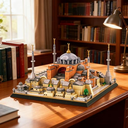 Hagia Sophia 대성당 빌딩 블록 장난감 랜드마크 건축 모델 키트 성인 청소년 및 수집가용 디스플레이 선물 세트 - style: 하기아 소피아 대성당