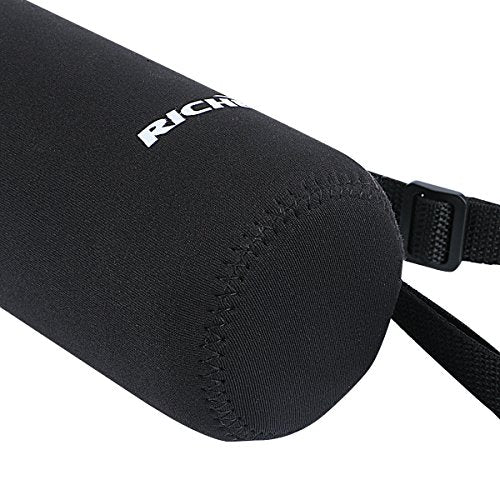 Neoprene Water Bottle Carrier Bag with Adjustable Shoulder Strap,Insulated Water Bottle Cover for Stainless Steel/Glass/Plastic Bottles - color: Black, size: 500ml